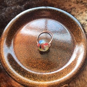 One Statement African Glass Bead Ring